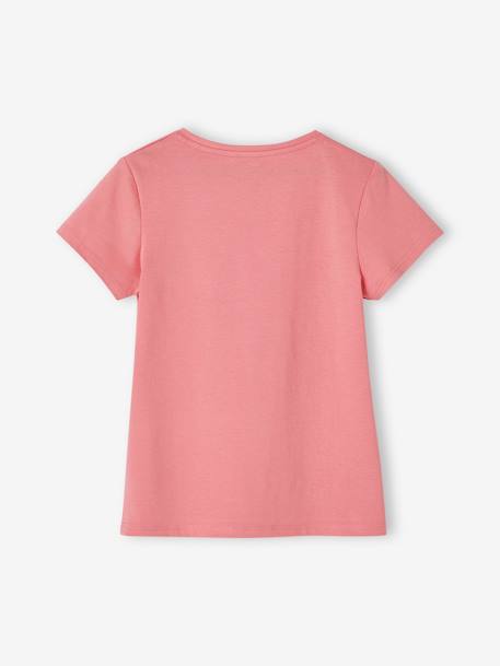 Mädchen T-Shirt, Message-Print BASIC Oeko-Tex - bonbon rosa+erdbeer+hellblau+himmelblau+koralle+marine+rot+tannengrün+vanille+wollweiß - 5