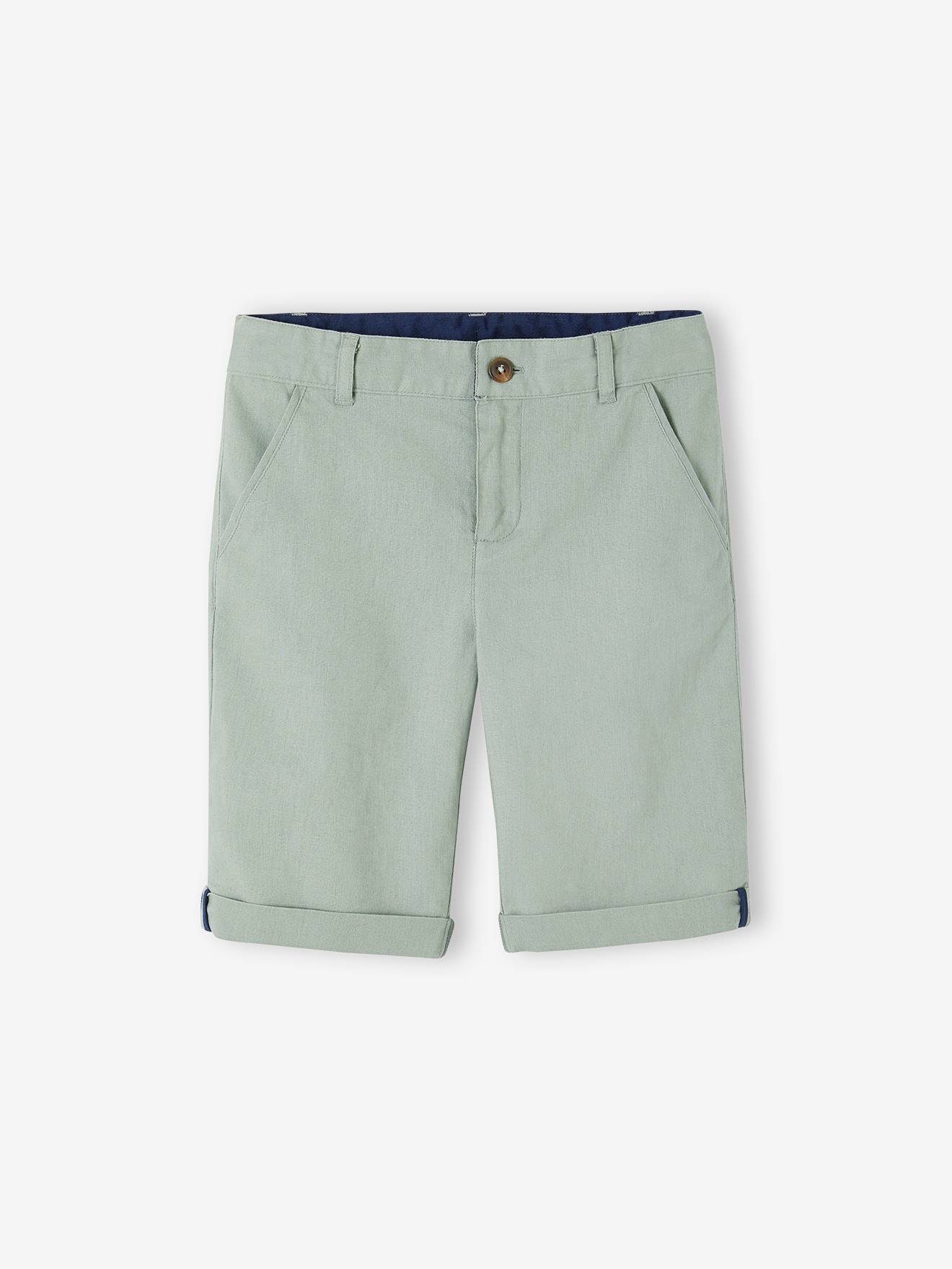 Vertbaudet Festliche Jungen Shorts Salbeigrün 158/164