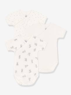 -3er-Pack Baby Wickelbodys PETIT BATEAU, Bio-Baumwolle Oeko-Tex