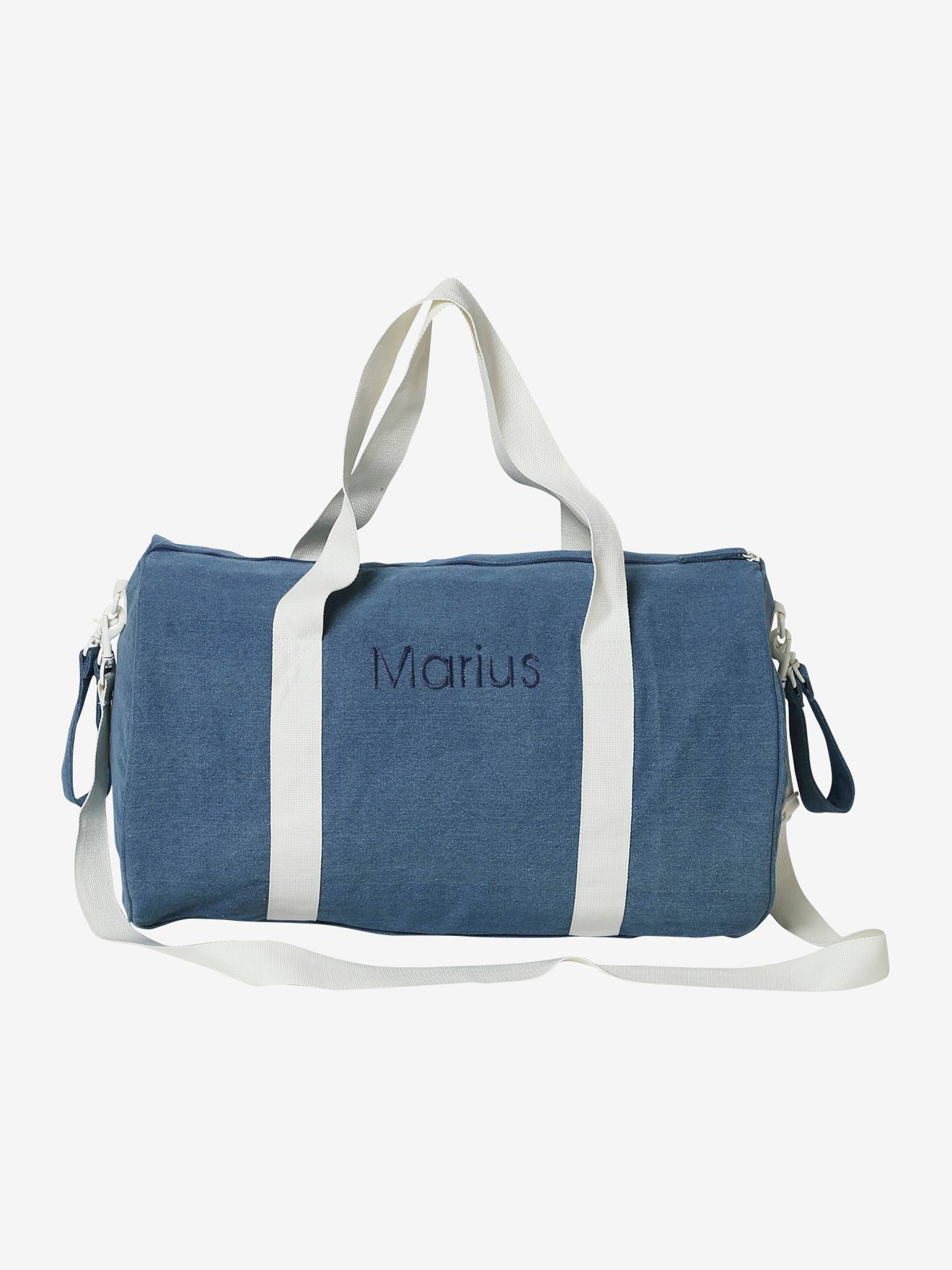 Denim-Wickeltasche BABY ROLL, personalisierbar bleached von vertbaudet