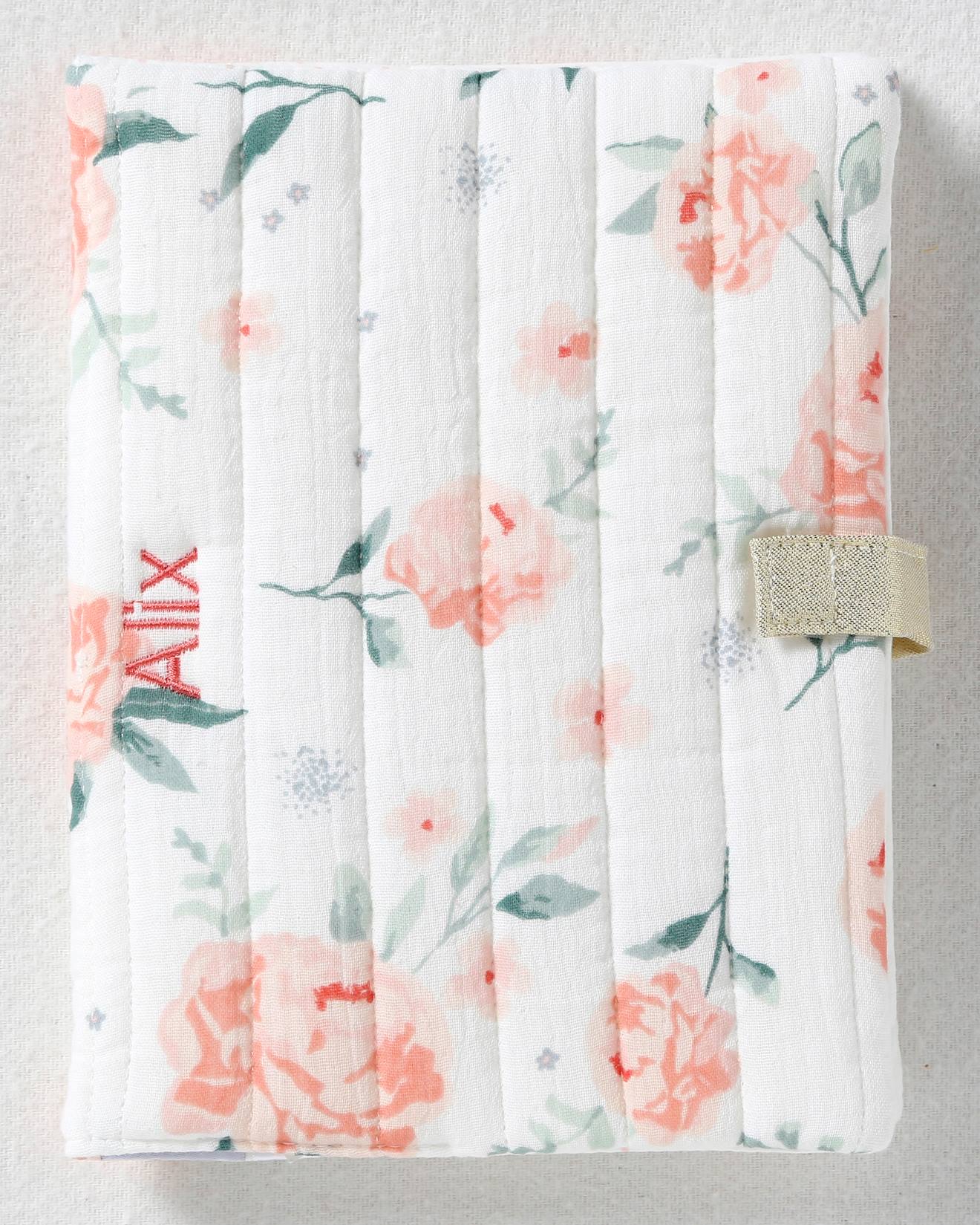 Vertbaudet Schutzhülle Für Das Vorsorgeheft Rosentraum Zartrosa/Wollweiß Geblümt Einheitsgröße