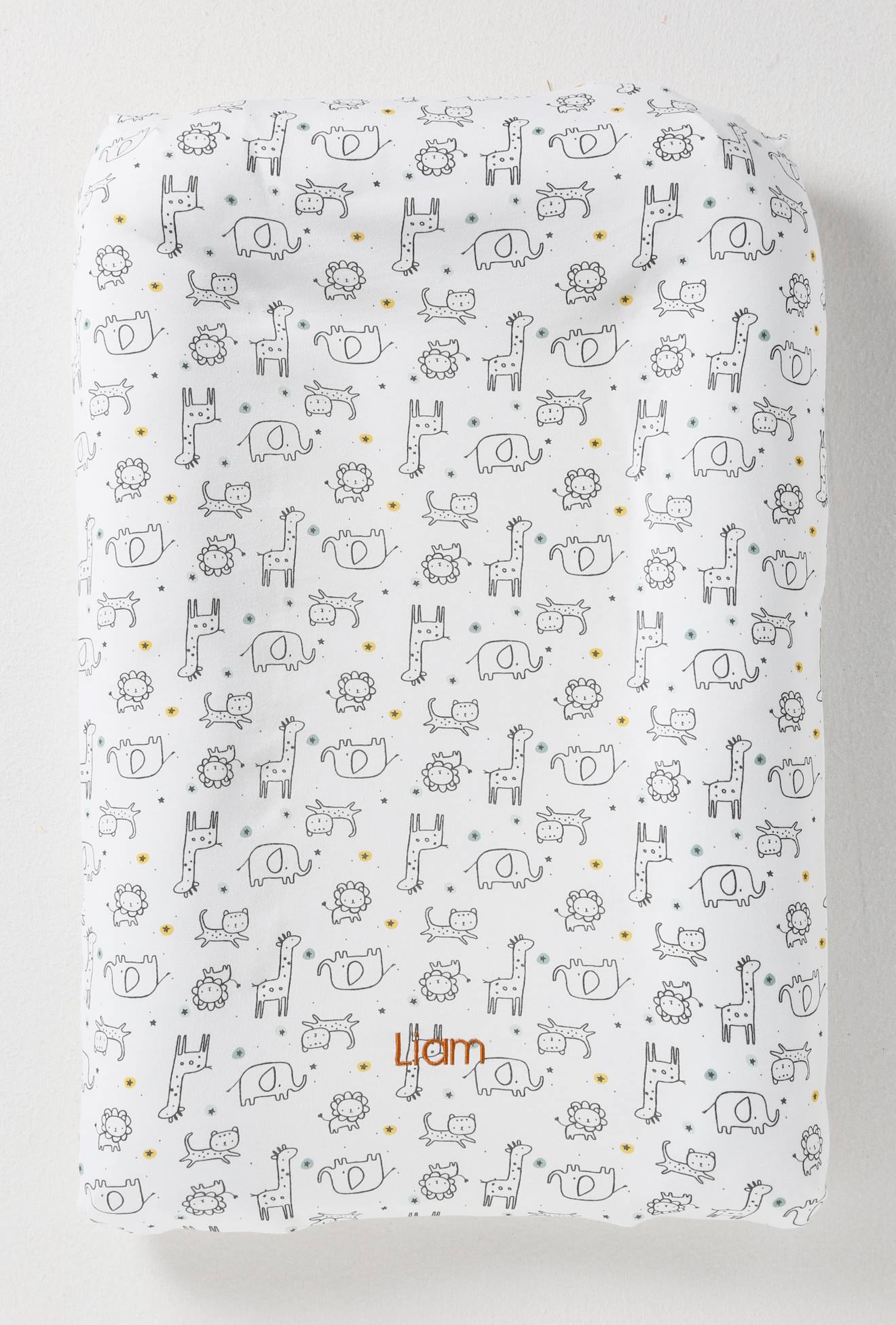 Vertbaudet Bezug Für Wickelauflage Wollweiß/Tansania Einheitsgröße