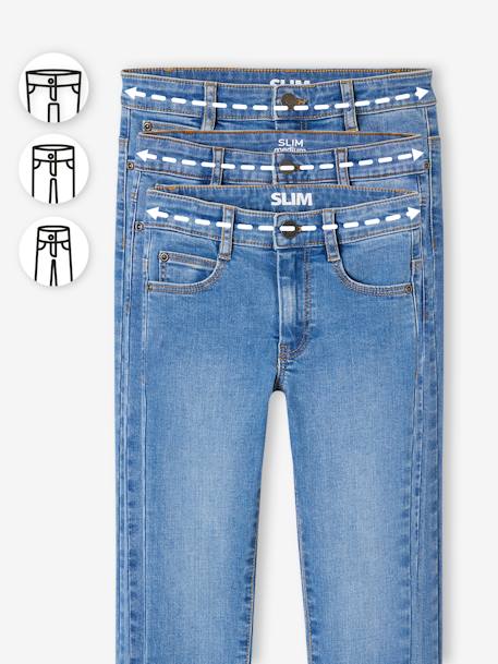 Jungen Slim-Fit-Jeans WATERLESS, Hüftweite COMFORT Oeko-Tex, Bundweite verstellbar blue stone+dark blue+double stone+dunkelgrau 17