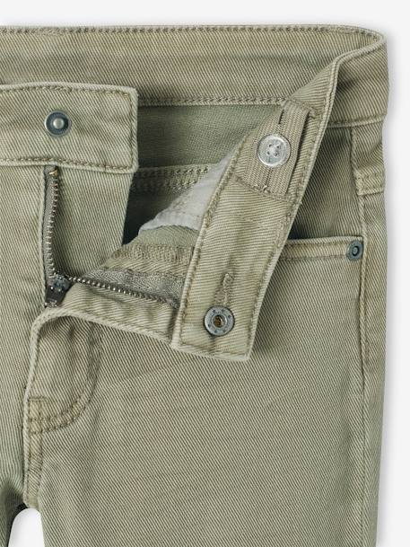 Jungen Slim-Fit-Hose, Hüftweite REGULAR, Bundweite verstellbar beige+dunkelblau+graugrün+grün+hellblau+nachtblau+terrakotta farbe 14