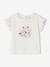 Mädchen Baby T-Shirt mit 3D-Blumen Oeko-Tex - wollweiß - 1
