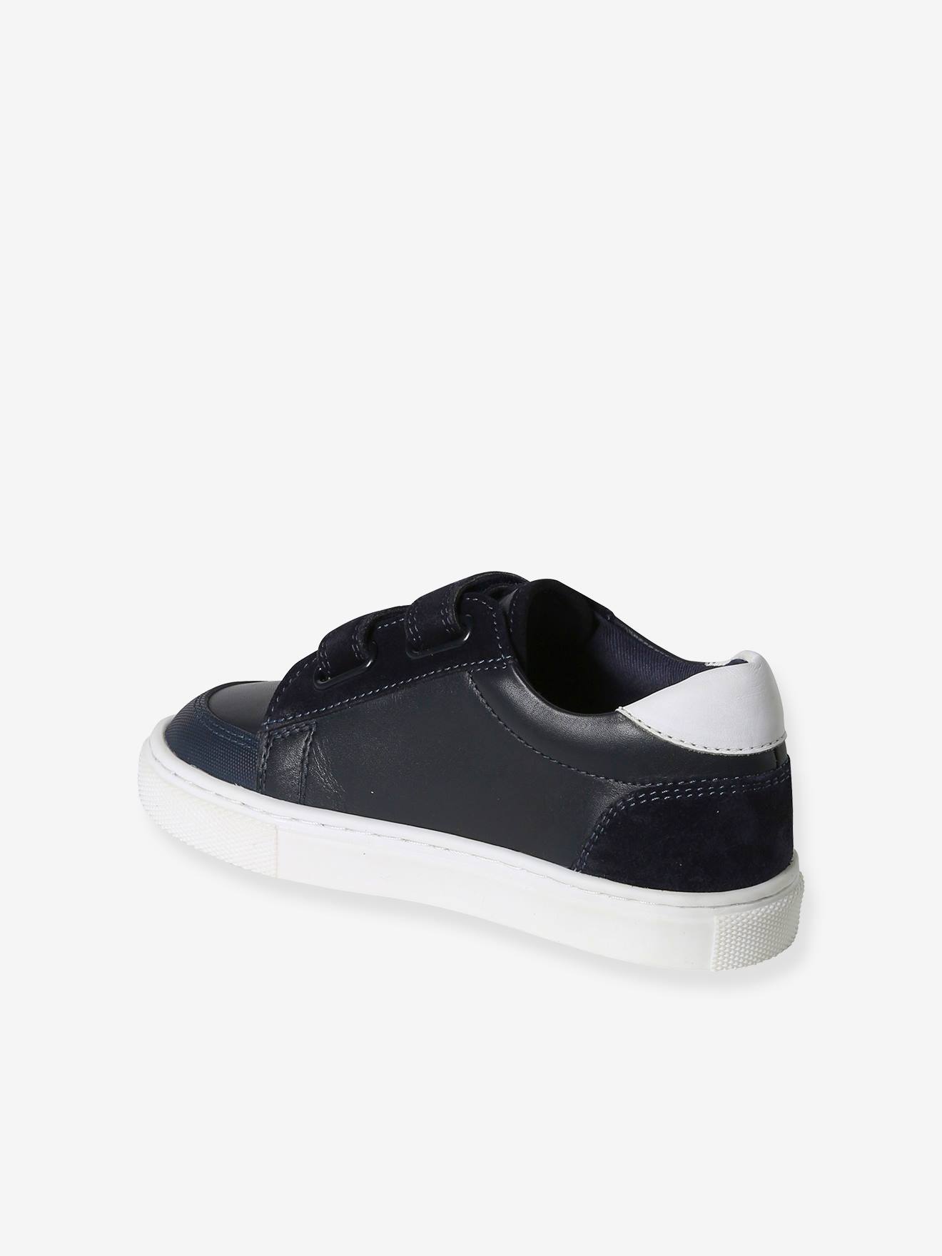 Thumbnail - Kinder Ledersneakers mit Klett und Anziehtrick