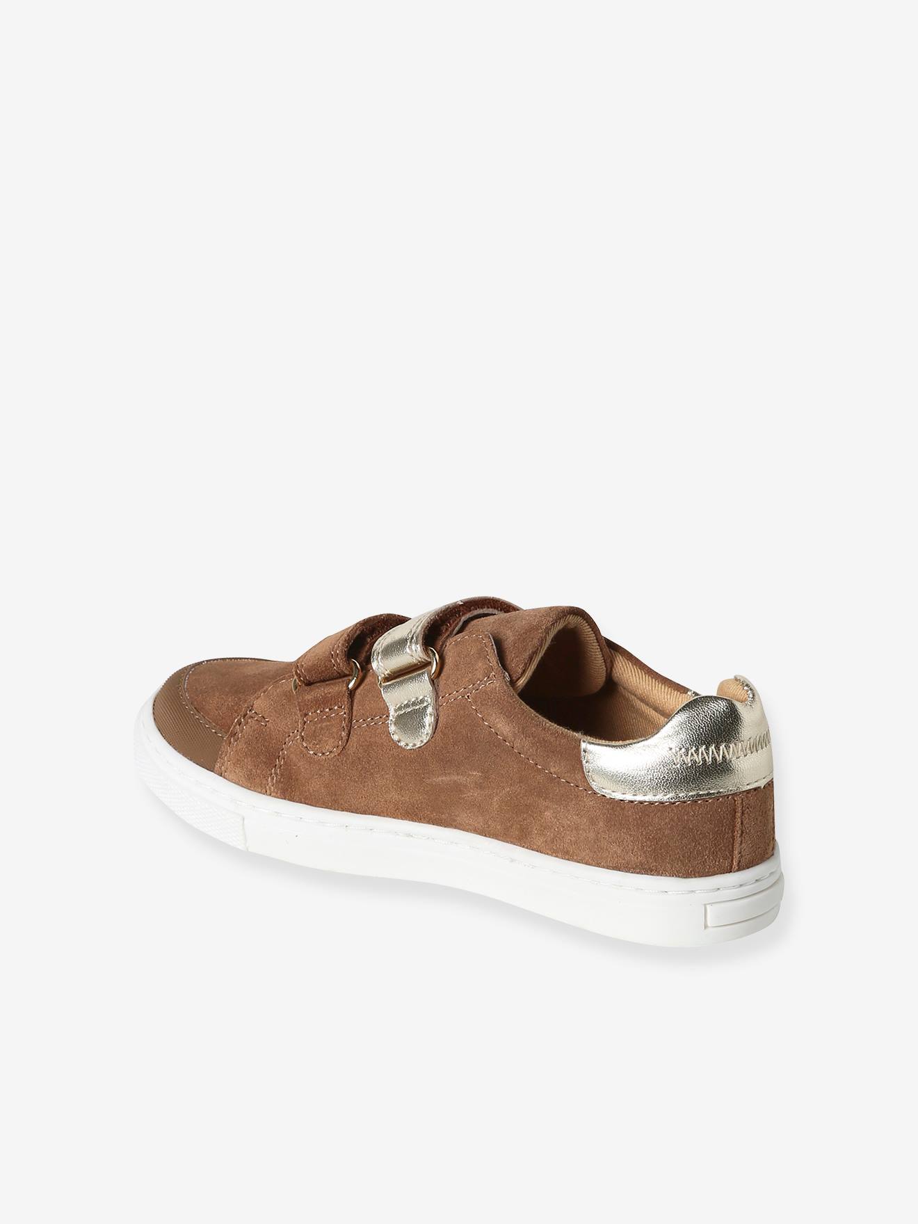 Thumbnail - Mädchen Leder-Sneakers mit 2 Klettriemen