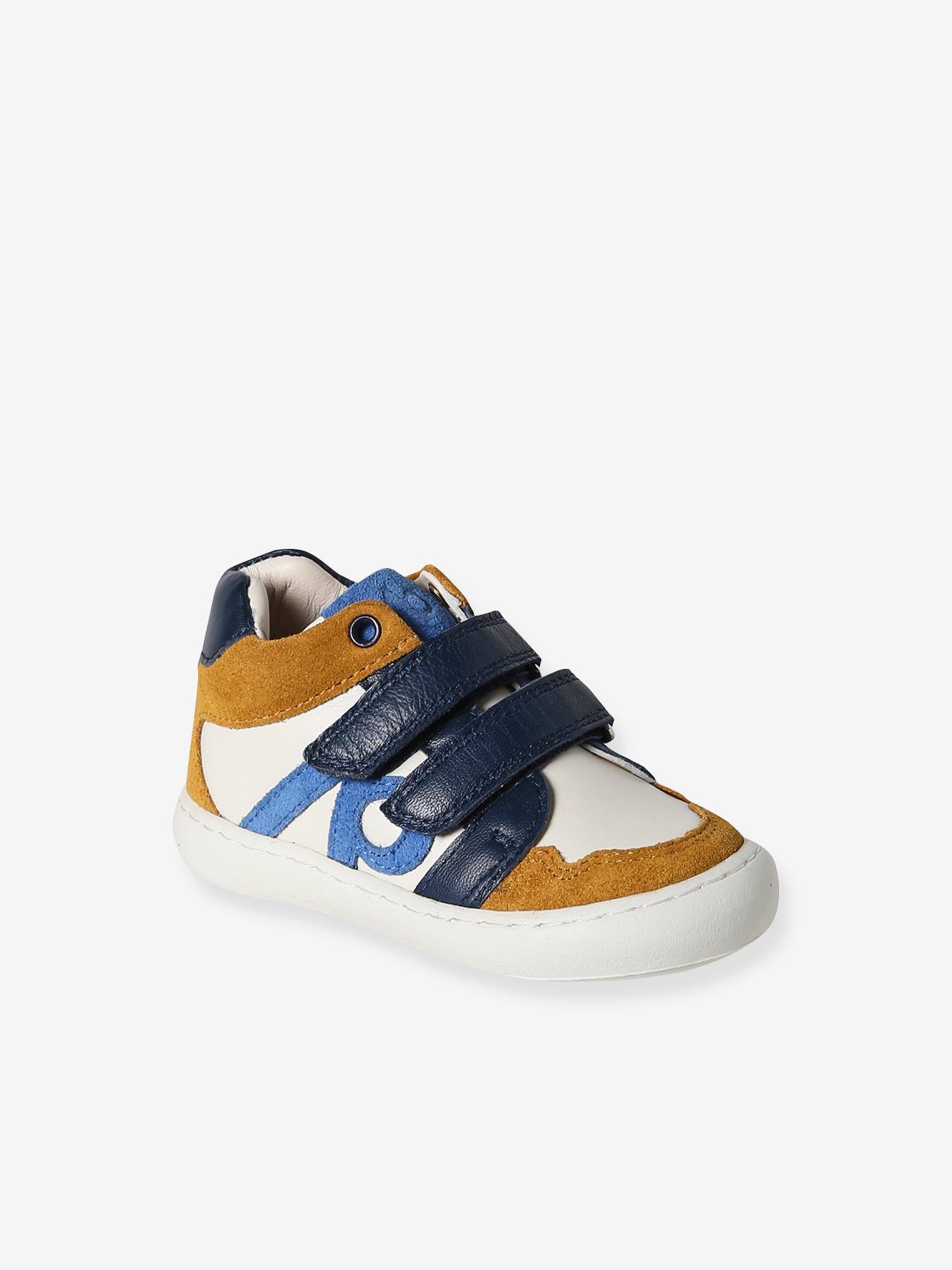 Kinder Leder Sneakers mit Klettverschluss