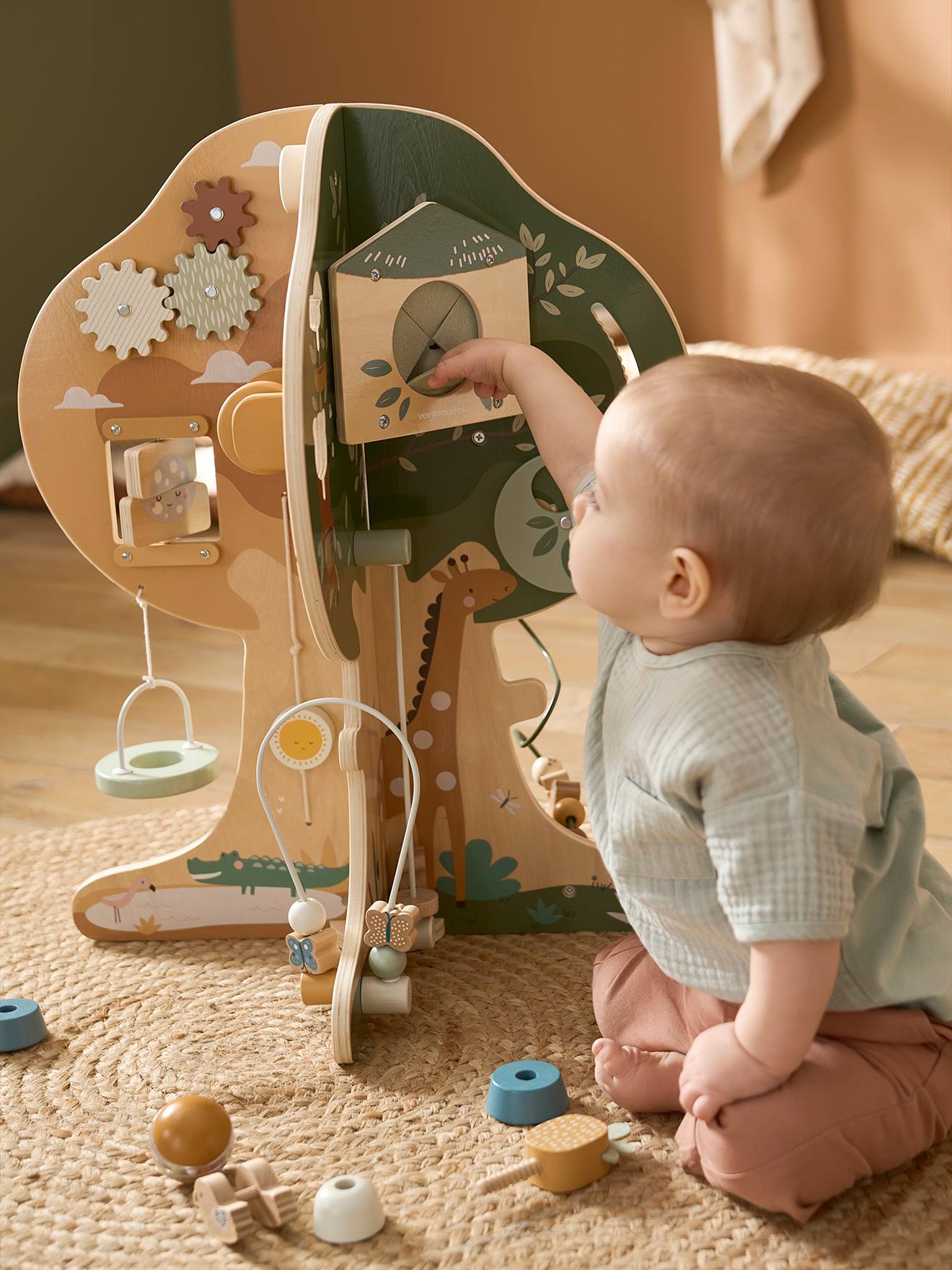 Vertbaudet Activity-Baum Aus Holz Fsc® Pandafreunde Grün Pandafreunde Einheitsgröße