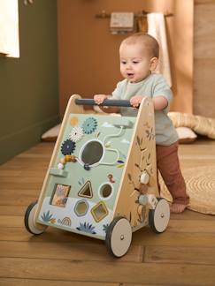 Spielzeug-Baby-Activity-Lauflernwagen mit Bremsen, Holz FSC®