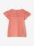 Mädchen T-Shirt mit Volantärmeln und Lochstickerei Oeko-Tex - dunkelrosa+fuchsia+hellgrün+koralle+marine+weiß - 13