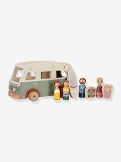 Spielzeug-Miniwelten, Konstruktion & Fahrzeuge-Kinder Vintage-Camper aus Holz LITTLE DUTCH