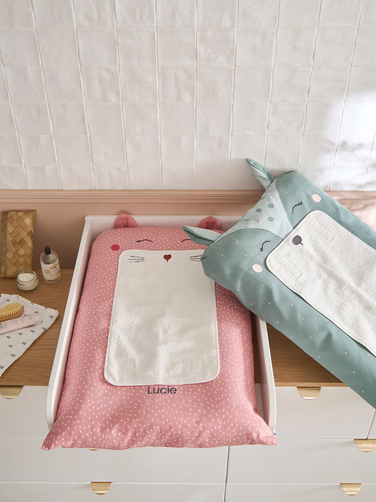 Thumbnail - Bezug für Baby Wickelauflage KATZE