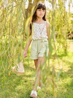 Maedchenkleidung-Mädchen Paperbag-Shorts, Musselin