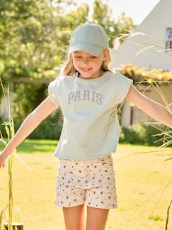 Maedchenkleidung-Shirts & Rollkragenpullover-Mädchen T-Shirt, Blumen-Schriftzug