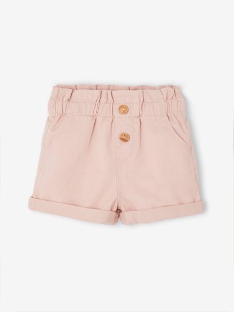 Mädchen Baby Shorts, Schlupfbund Oeko-Tex aquamarin+hellrosa+ziegel 11