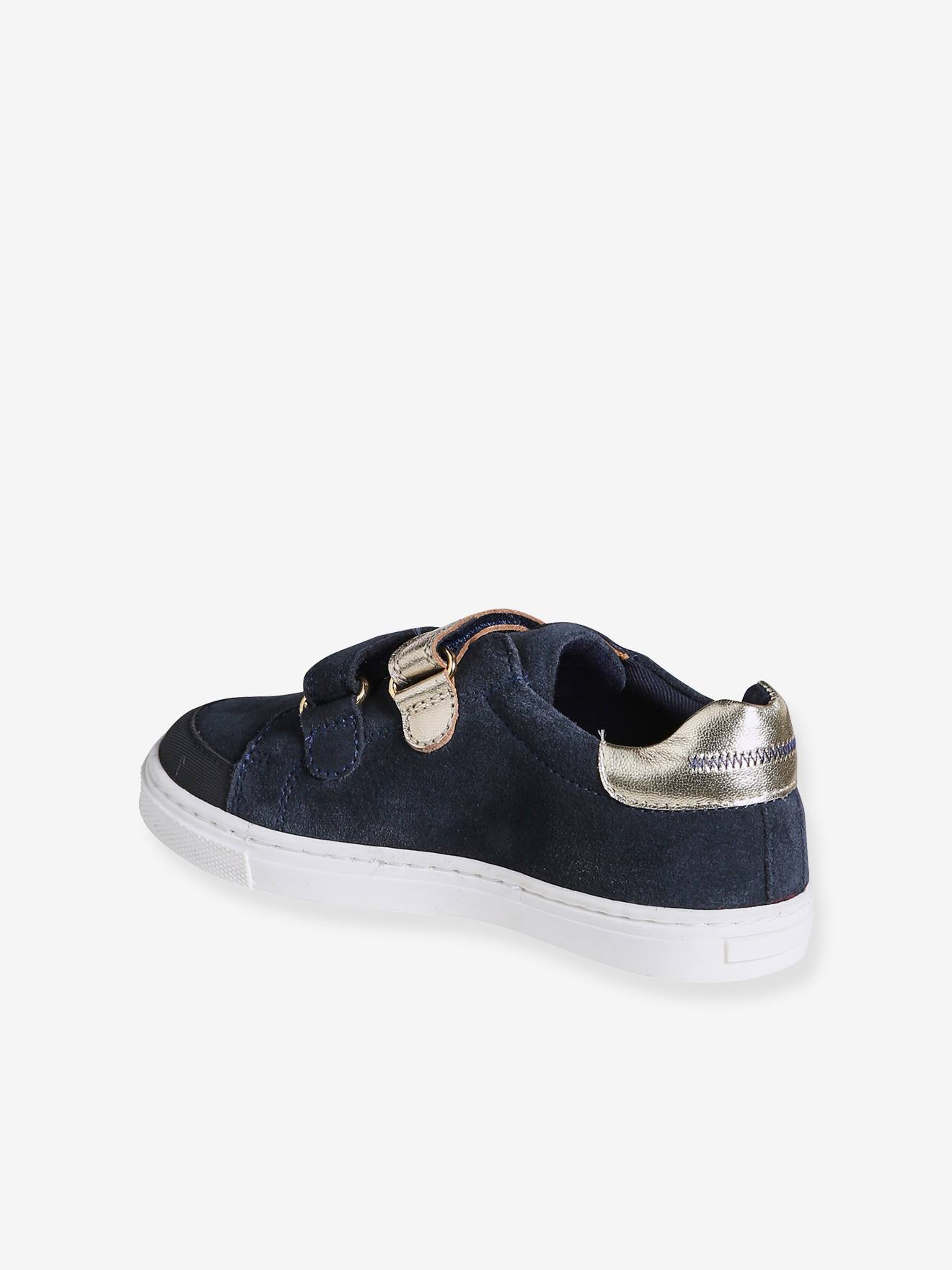 Thumbnail - Mädchen Leder-Sneakers mit 2 Klettriemen