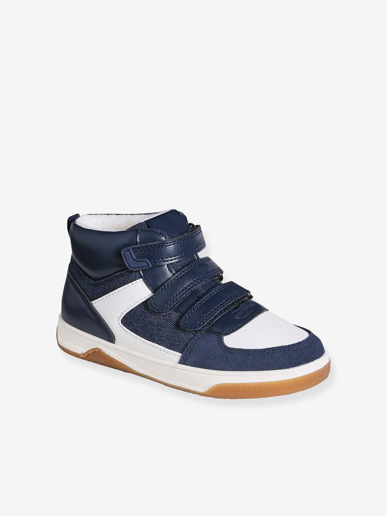 Kinder High-Sneakers mit 3 Klettriemen