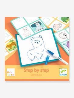 Spielzeug-Kreativität-Kinder Mal-Set Step by step Lama & Co DJECO