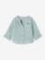 Baby Hemd mit Stehkragen aus Musselin, personalisierbar - dunkelgrün+graublau+karamell - 11