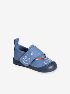 Kinderschuhe-Baby Stoff-Hausschuhe mit Klettverschluss