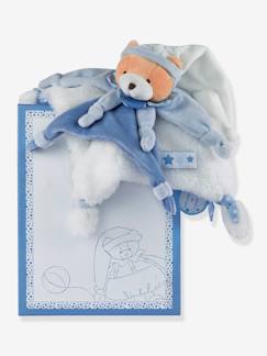 Spielzeug-Baby-Kuscheltiere & Stofftiere-Schmusetuch mit Bärenkopf Petit Chou 27 cm DOUDOU ET COMPAGNIE
