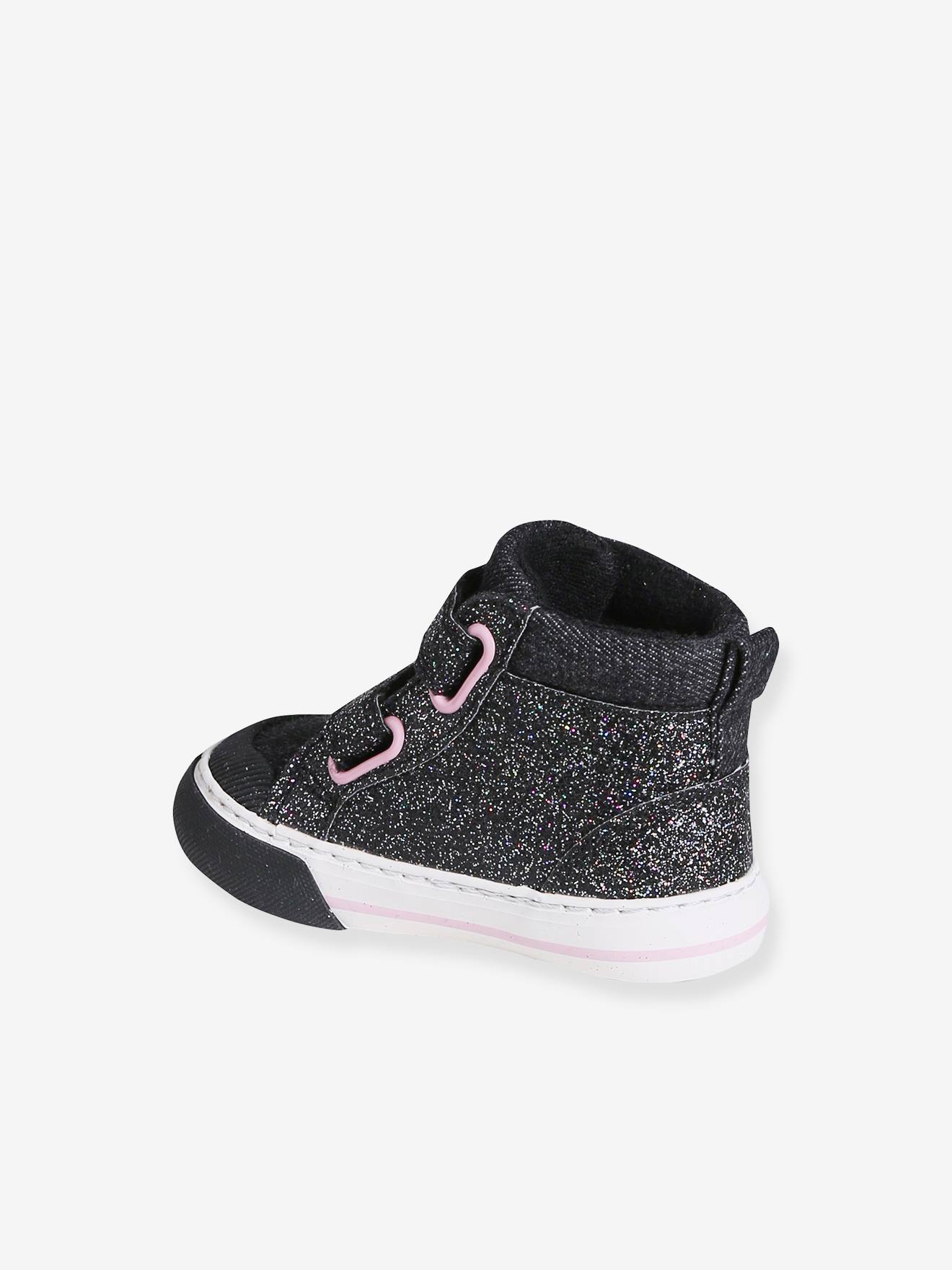 Thumbnail - Glitzernde Baby High-Sneakers mit Klett