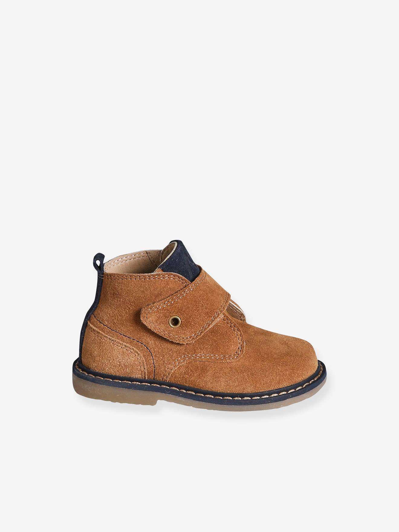 Thumbnail - Baby Leder-Boots mit Klett camel
