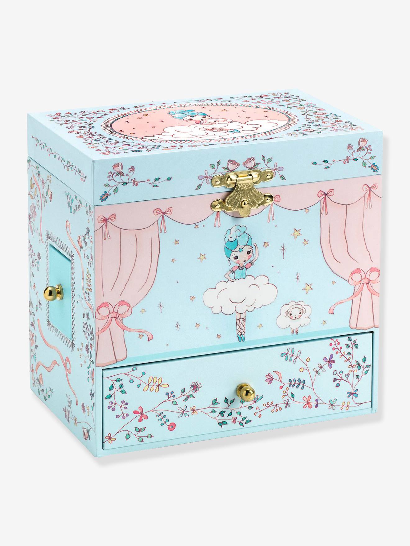 Thumbnail - Große Kinder Spieldose Bühne mit Ballerina DJECO