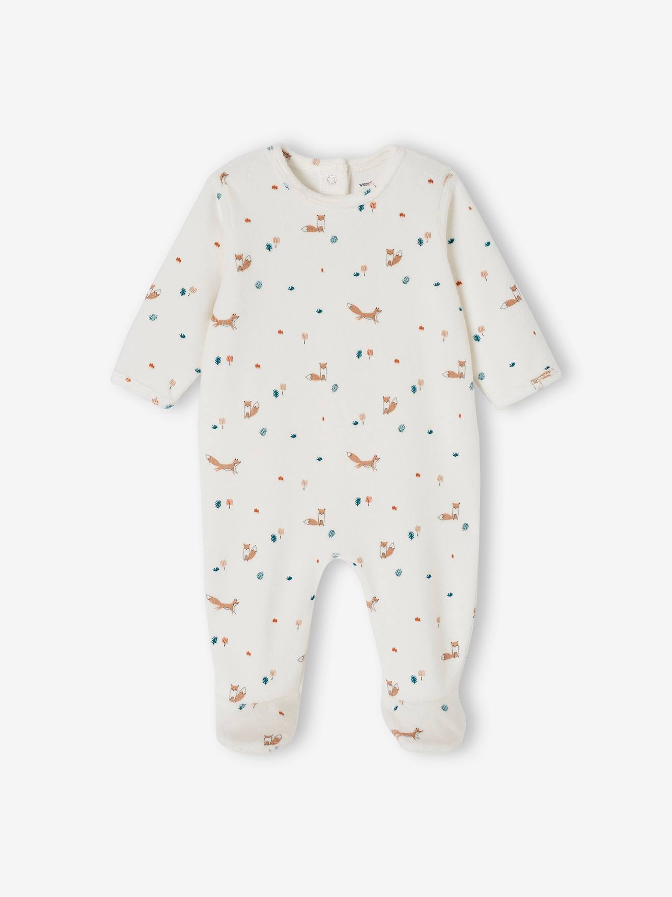 Thumbnail - 2er-Pack Baby Samt-Strampler Fuchs