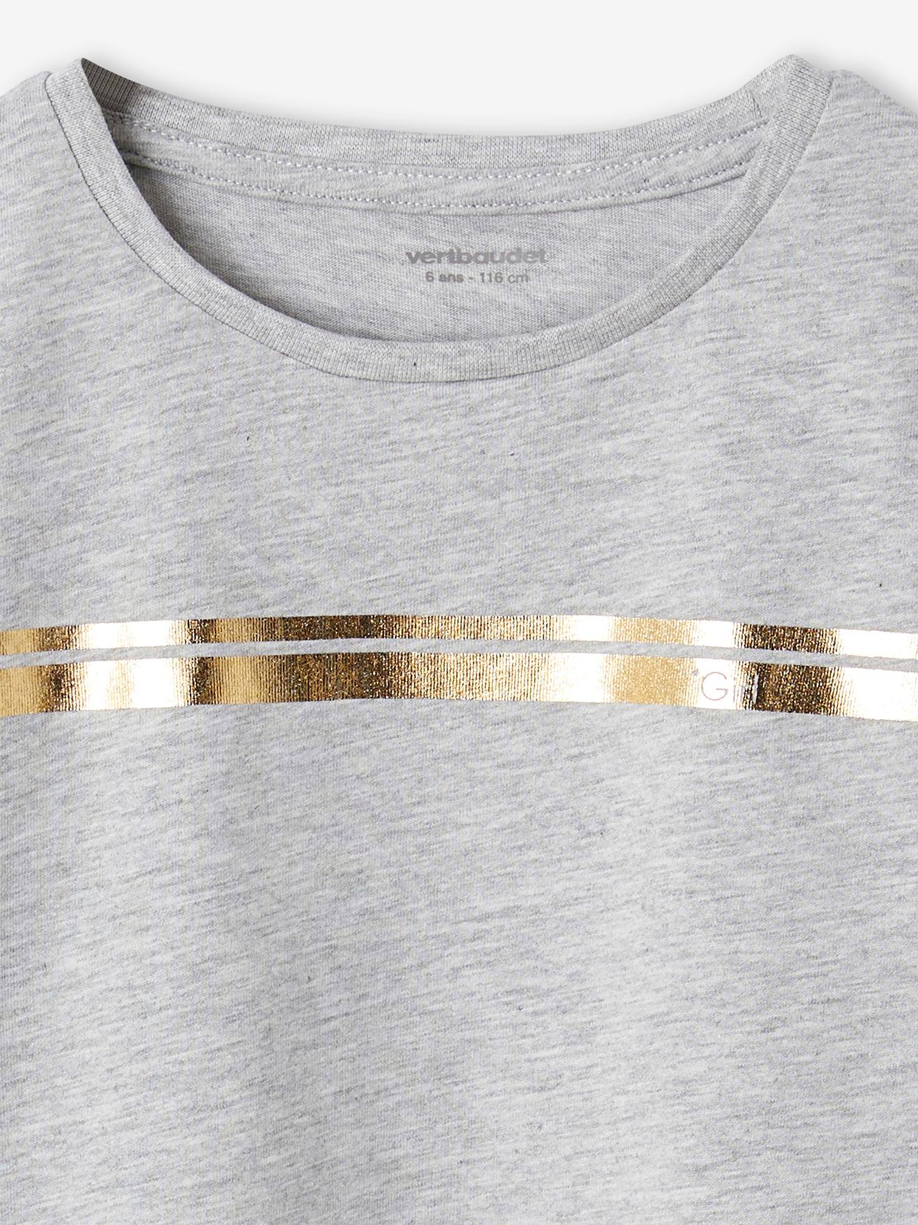 Thumbnail - Mädchen Sport-T-Shirt mit Glanzstreifen BASIC