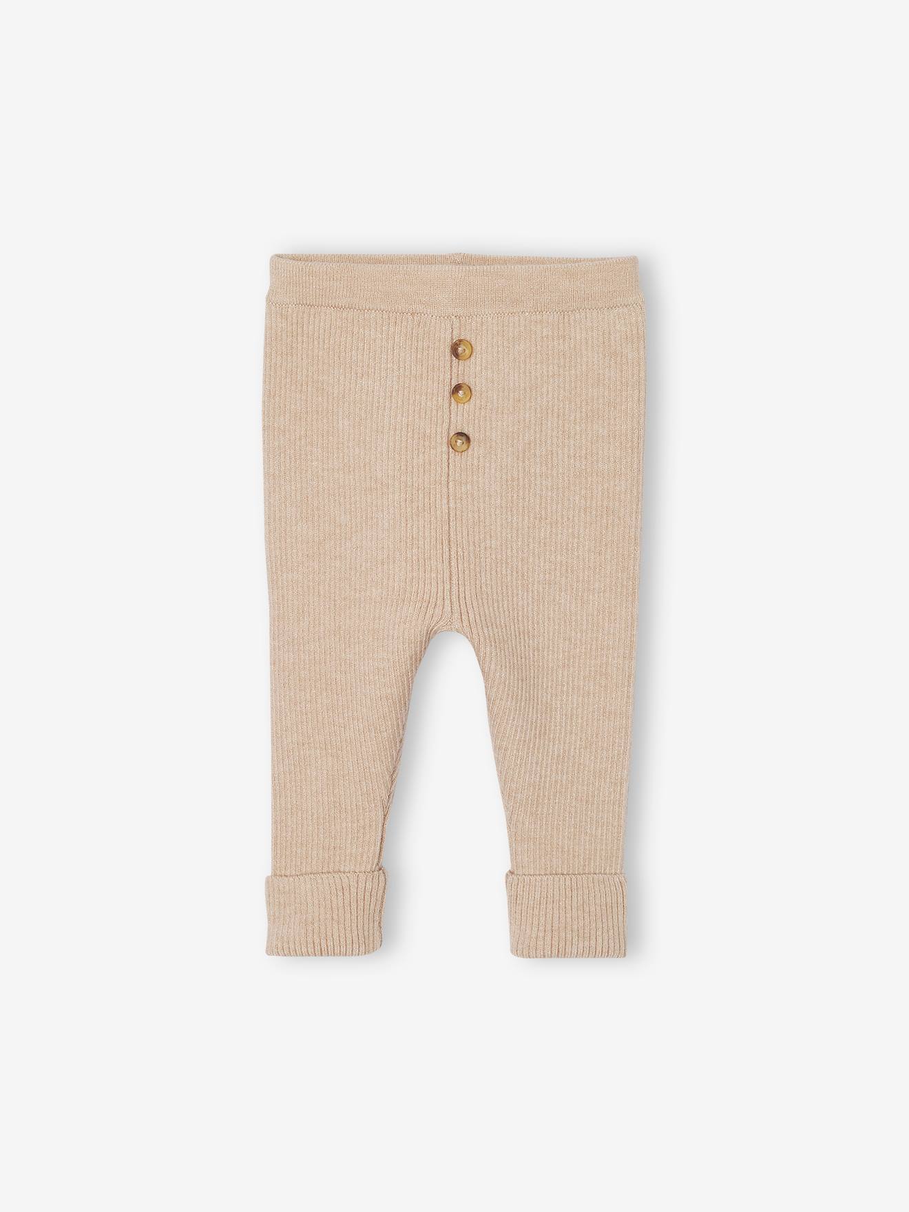 Mitwachsende Baby Strickleggings