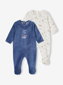 Babymode-2er-Pack Baby Samt-Strampler Fuchs Oeko-Tex