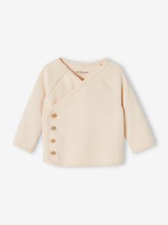 Babymode-Shirts & Rollkragenpullover-Baby Wickeljacke aus Ripp Oeko-Tex