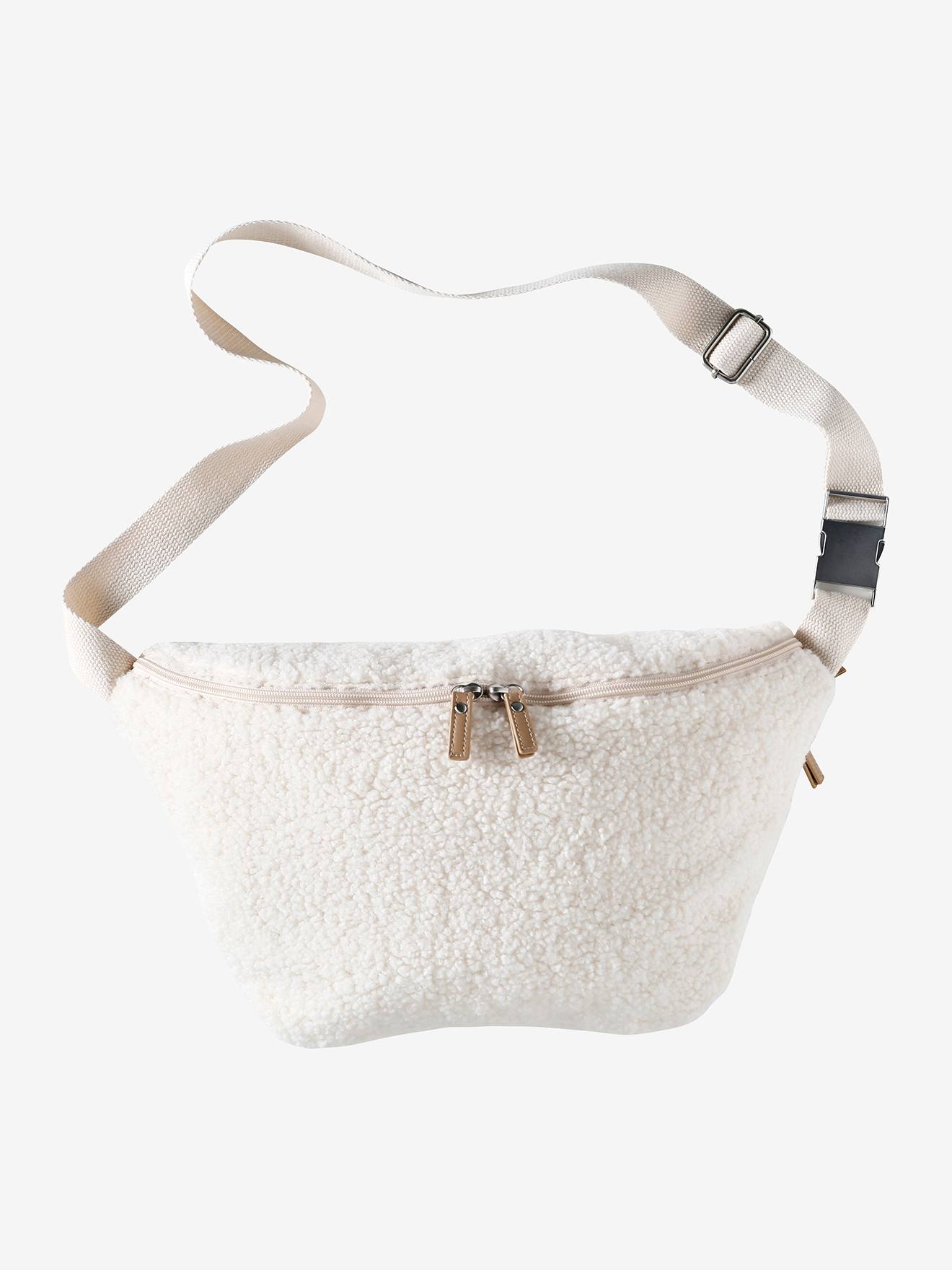Vertbaudet Bauchtasche Aus Teddyfleece Wollweiß Einheitsgröße