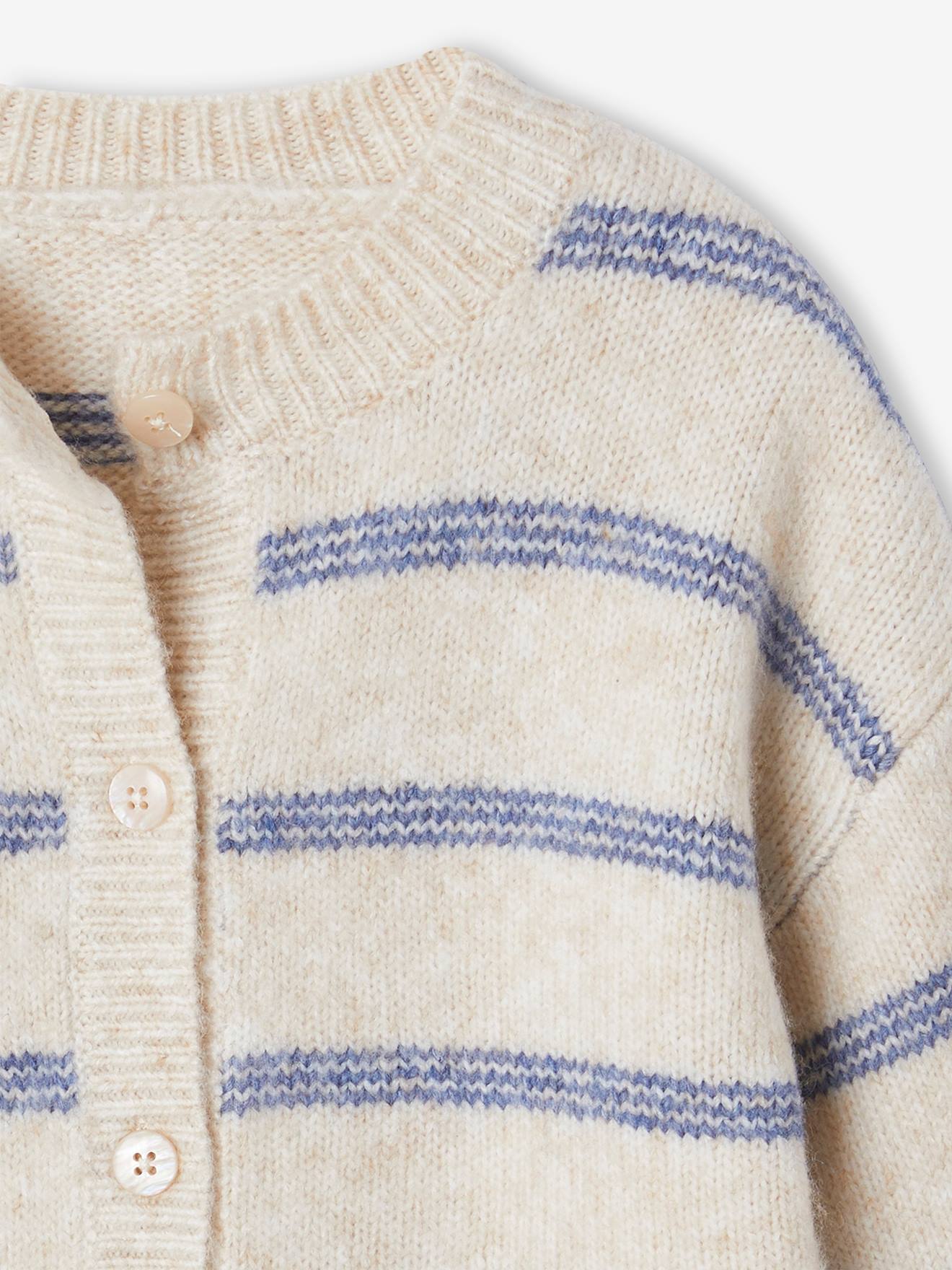 Thumbnail - Flauschige Mädchen Strickjacke vanille