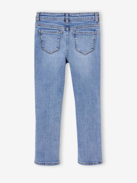 Mädchen Slim-Jeans, Hüftweite SLIM dunkel blau+grauer denim+mittelblau 10