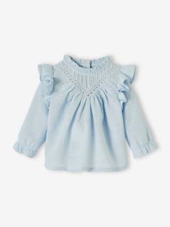 Babymode-Hemden & Blusen-Mädchen Baby Bluse mit Volants, Struktureffekt