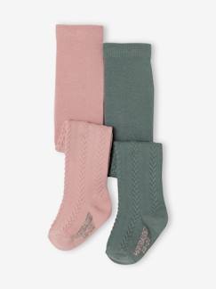 Babymode-Socken & Strumpfhosen-2er-Pack Mädchen Baby Strumpfhosen Ajourstrick Oeko-Tex