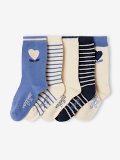 Maedchenkleidung-Unterwäsche, Socken, Strumpfhosen-Socken-5er-Pack Mädchen Socken, Herzen