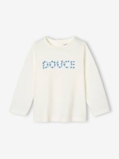 Babymode-Shirts & Rollkragenpullover-Shirts-Mädchen Baby Shirt mit Schriftzug, Bio-Baumwolle