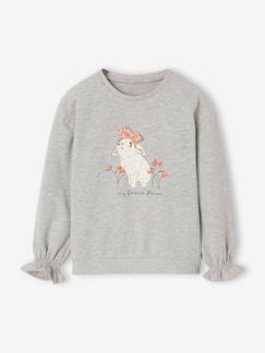 Maedchenkleidung-Mädchen Sweatshirt mit Tierprint