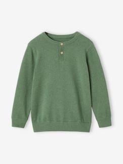 Jungenkleidung-Pullover, Strickjacken, Sweatshirts-Jungen Pullover mit Rundhals und Knopfleiste Oeko-Tex