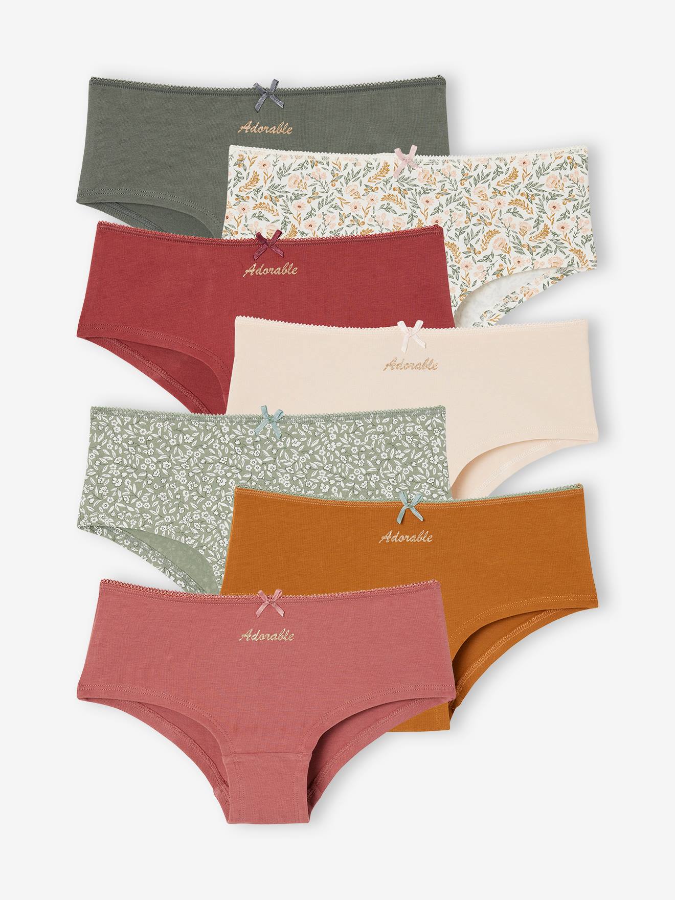 7er-Pack Mädchen Shortys ADORABLE