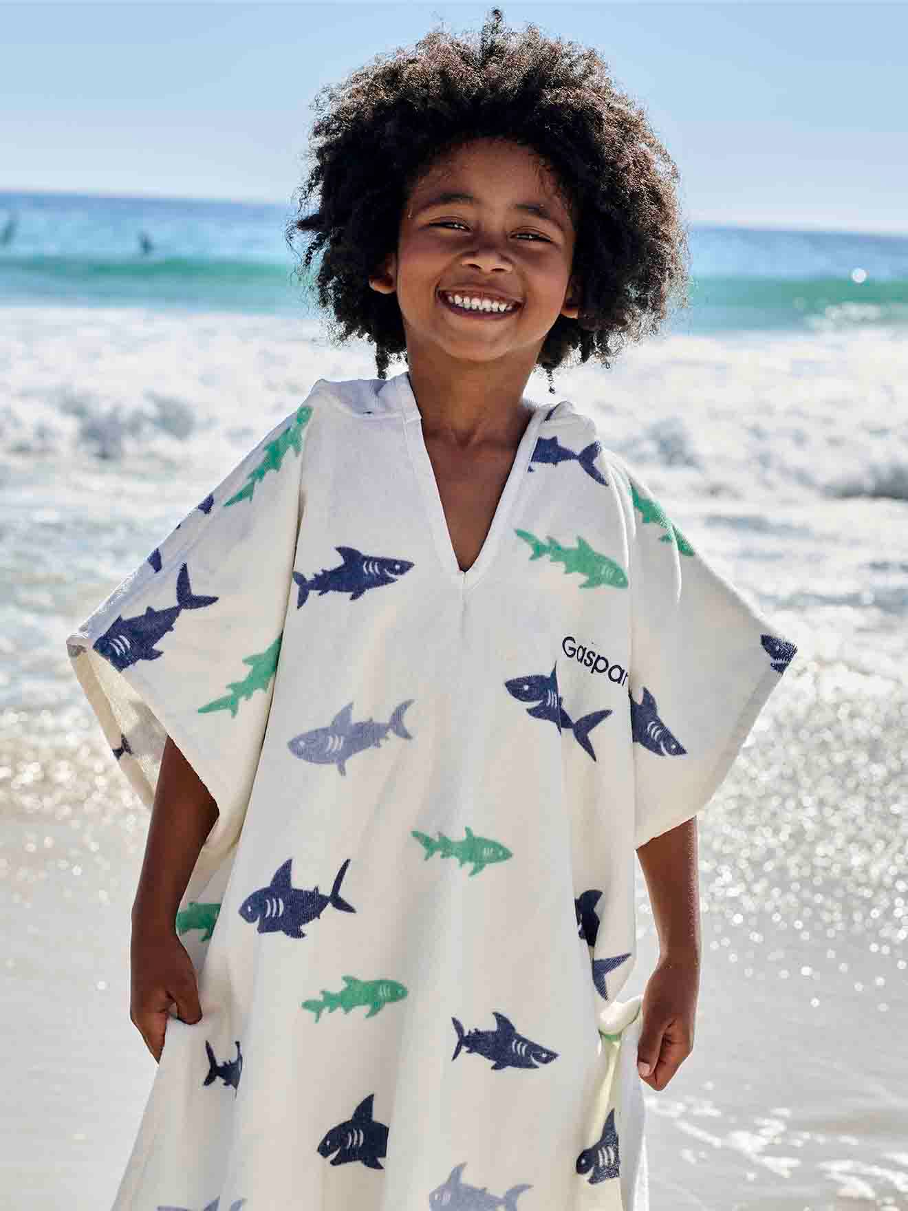 Kinder Badeponcho HAIE mit Recycling-Baumwolle