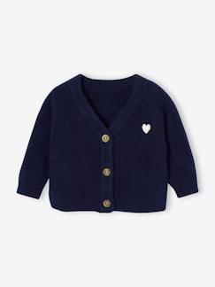 Babymode-Baby Strickjacke mit Rippenmuster