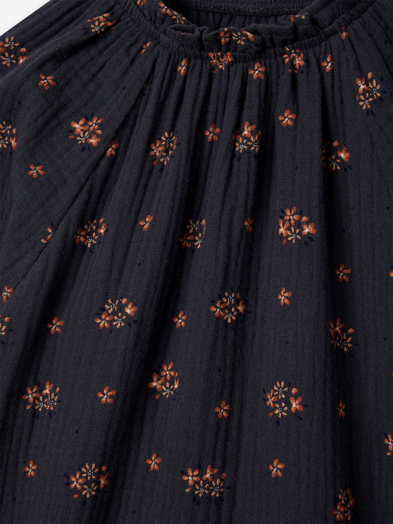 Thumbnail - Geblümtes Mädchen Kleid aus Musselin