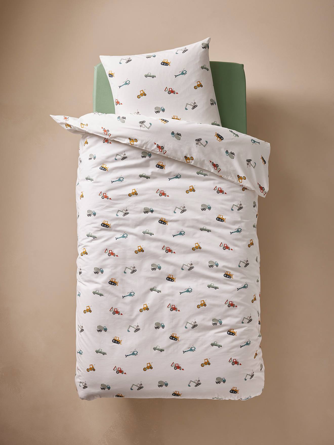 Thumbnail - Kinder Bettwäsche-Set BAUSTELLE mit Recycling-Baumwolle BASIC