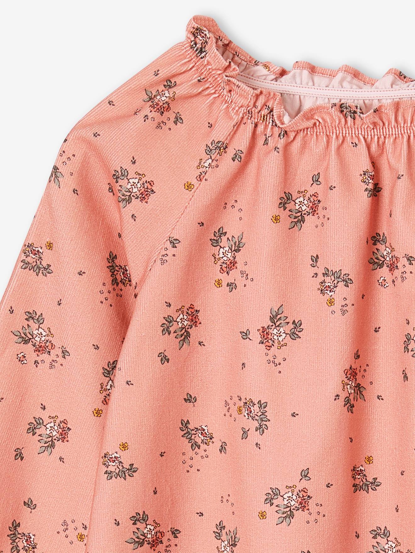 Thumbnail - Mädchen Bluse aus Feincord pudrig