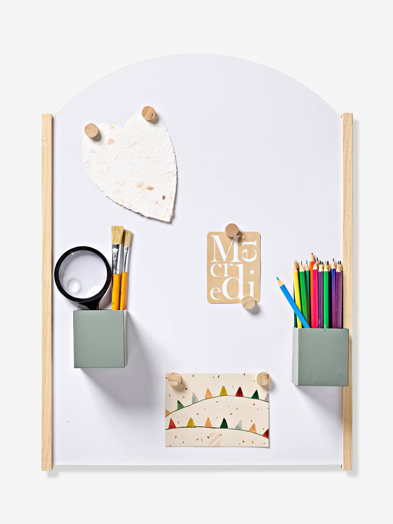 Thumbnail - Whiteboard-Tafel aus Metall und Holz Kinderzimmer